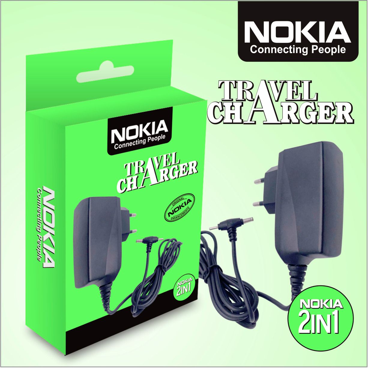 TRAVEL CHARGER NOKIA 2 in 1 ( 6101 & 7210)